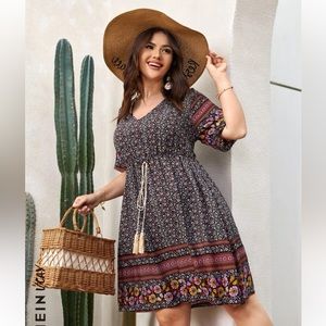 $6 Steals!! Black Floral Dress